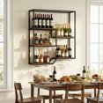 thumbnail image 2 of Gymax Wall Mounted Wine Rack 6-Tier Hanging Bar Shelf w/ Bottle Display Shelf, 2 of 9