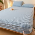 thumbnail image 1 of SROBPTY Bed Sheets, Lattice Double Bed Sheet Non Slip Fixed Bedspread Full Cover Mattress Protection Bedspread, 1 of 5
