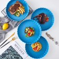 thumbnail image 3 of Bruntmor 10"" Blue Ceramic Pie Pans Set 4, 3 of 8
