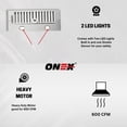 thumbnail image 4 of ONEX® OIN220 Hotte de Cuisinière sous Armoire en Acier Inoxydable de 20 Pouces., 4 of 9