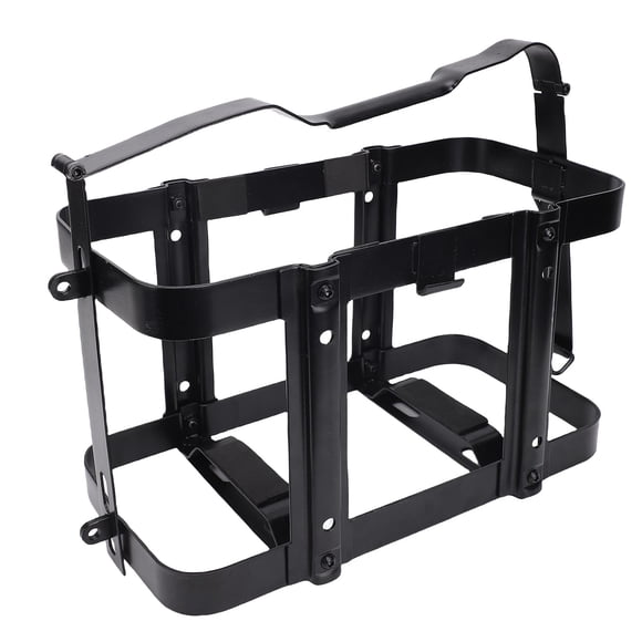 Jerry Can Mount Bracket, Versatile Detachable Jerry Gas Can Holder Rack Black Powder Coated Anti Theft for 5 Gallon 20 Liter 2.5 Gallon 10 Liter Gas Can