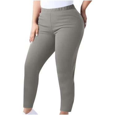 BLVB Leggings pour Femmes Grande Taille, Taille Haute Élastique, Pantalon de Yoga d'Entraînement, Doux et Extensible, Pantalon de Détente pour le Travail Décontracté