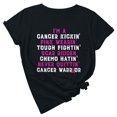 thumbnail image 1 of Fartey T-Shirt Rose « I'm A Cancer Kickin' » pour Femmes, Doux et Confortable, Sensibilisation au Cancer du Sein, Manches Courtes, Hauts Tee Amples Décontractés à Col Rond, Chemisiers Inspirants, 1 of 6
