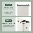 thumbnail image 4 of HORIALENCE Kitchen Garbage Can PP Press Type Household Trash Can 1Pack, 4 of 8