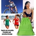 thumbnail image 5 of Cherryhome Backpack Bags Bag, Waterproof Draw String Back Sack with Zip Pocket, Gym Drawstring Swim Bag for Men Women, 5 of 5