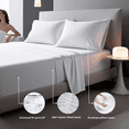 thumbnail image 3 of TOP SELL Ensembles de Draps de Luxe 100 % Coton 4 Pcs 600 Fils au Pouce, 3 of 6