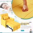 thumbnail image 2 of AECOJOY Fauteuil-Lit Convertible 3-en-1 de 31,5 Pouces et Canapé-Lit Futon avec Dossier Réglable et 2 Oreillers - Jaune, 2 of 8