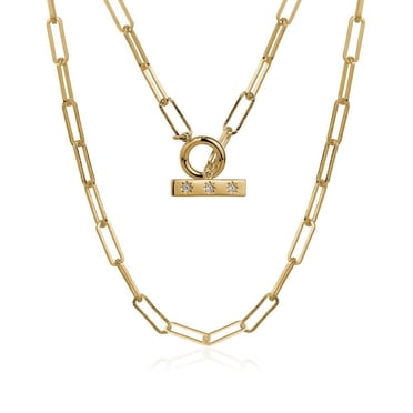 Luxury Designs Chaîne de trombone plaquée or 3 Wishes