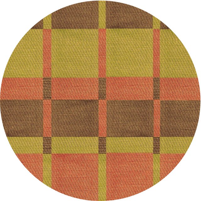 Ahgly Tapis Rond Lavable en Machine Intérieur Transitionnel Acajou Brun, 5 Pieds Rond