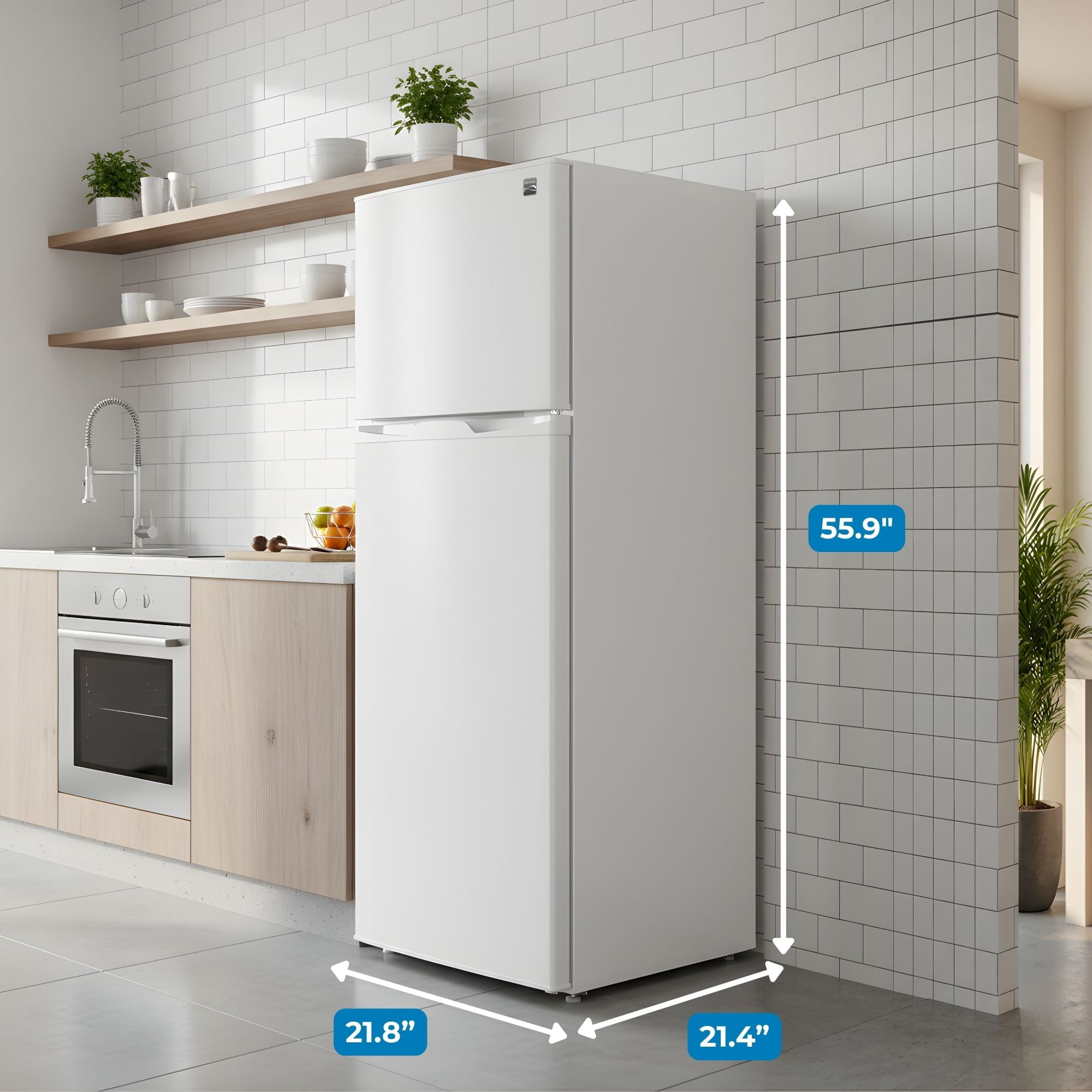 Réfrigérateur Kenmore 7,5 pi³ avec congélateur supérieur, deux portes, homologué Energy Star, blanc