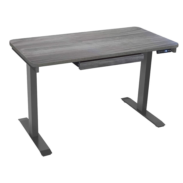 Motionwise Bureau de Travail Debout Électrique à Hauteur Réglable avec Cadre en Acier, Gris