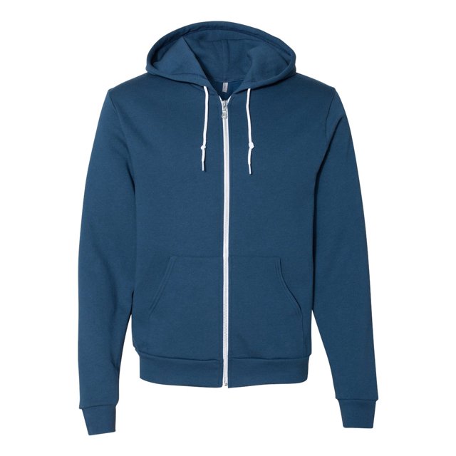 American Apparel Sweat à Capuche Zippé en Polaire Flex Unisexe, TG, Bleu Mer