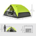 thumbnail image 3 of Outsunny 3-4 Person Pop Up Camping Tent, Waterproof Dome Tent, 3 of 10