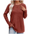 thumbnail image 4 of Babysbule Chandails pour Femmes Liquidation Mode Col Roulé Uni pour Femmes Manches Longues Style Ample Tricot Hauts Blouse pour Dames, 4 of 6