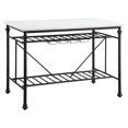 thumbnail image 4 of ACME Mera Artificial Stone Top Kitchen Island in White and Gray, 4 of 7