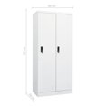 thumbnail image 4 of vidaXL Wardrobe White 80x50x180 cm Steel, 4 of 5