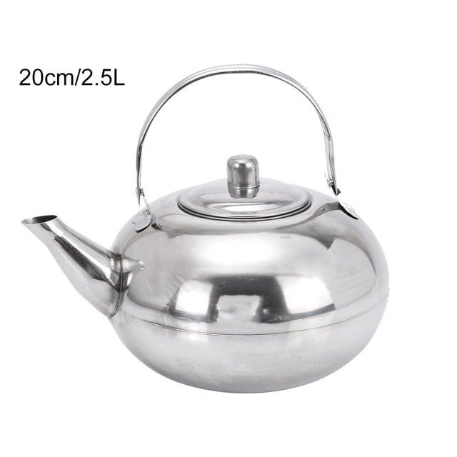 Luckyn Théière en Acier Inoxydable 2,5 L avec Passoire Bouilloire pour Café Thé 1 Pcs