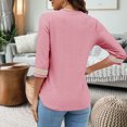 thumbnail image 4 of HVOBTTY Chemises Confortables à Manches Longues pour Femmes, Veste de Complet Décontractée Unie pour Femmes Rose, P, 4 of 5