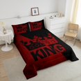 thumbnail image 4 of Erosebridal Romantic Crown Bedding Twin Comforter Set, Red Black Down Comforter, Couple Lover, Reversible 2 Pieces, 4 of 8