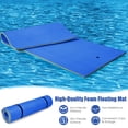 thumbnail image 4 of Costway 3-Layer Floating Water Pad 12' x 6' Floating Oasis Foam Mat Blue, 4 of 9