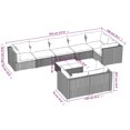 thumbnail image 4 of vidaXL 9 Piece Patio Lounge Set with Cushions Brown Poly Rattan, 4 of 5