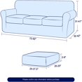 thumbnail image 3 of CHOK 2024 Housse de Sofa Extensible à Texture Quadrillée Housse de Canapé avec Housse de Coussin Séparée (Sofa Gris), 3 of 5