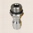 thumbnail image 2 of 1/4 Size Water Head Ferrule Stainless Steel Outer Wire Pot Adapter Pressure Washers Coupler(Silver), 2 of 8