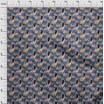thumbnail image 2 of oneOone Tissu Georgette Viscose Vert Olive à Pois/triangle & Monstre Matériel de Robe Imprimé Tissu au Mètre 42 Pouces de Large, 2 of 3