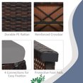 thumbnail image 4 of Costway Lot de 2 Poufs en Rotin pour Patio avec Coussin, Repose-Pieds, Mobilier, 4 of 10