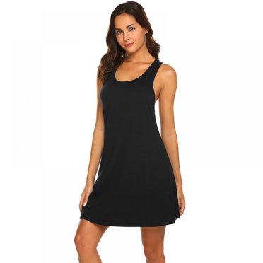 Chemise de Nuit pour Femmes, Lingerie en Jersey de Coton
