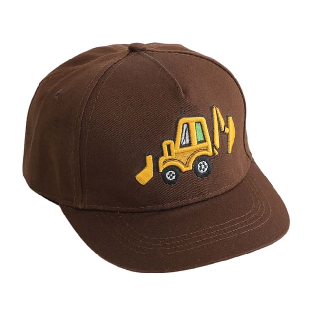MIASHUI Kids Hat Toddler Boys Girls Embroidery Excavator Baseball Cap,Coffee,2-8 Years