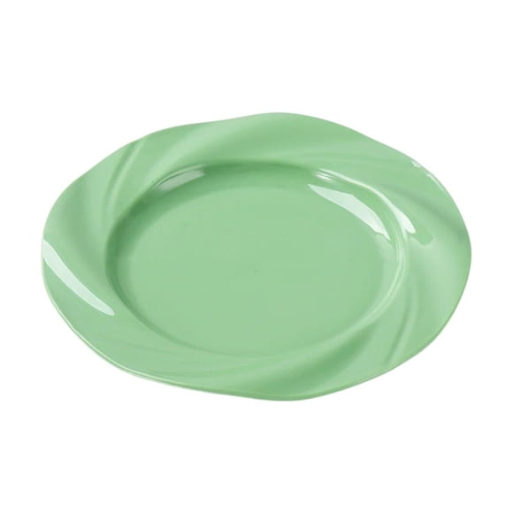 Ceramic Serving Dishes Butter Style Pp Plastic Ceramic Look Breakfast Plates Cream Yellow Round