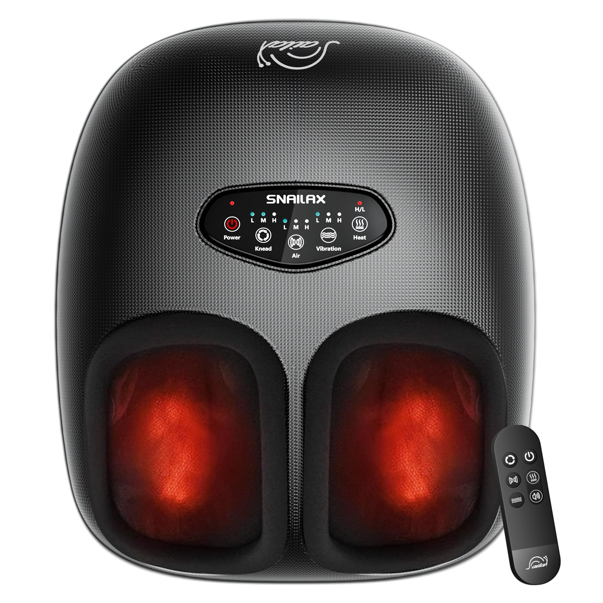 Shiatsu Foot Massager with Soothing Heat, Snailax Kneading Foot Massager Machine Improve Foot Wellness Up to size 13 App control, Gifts