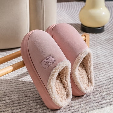 Apmemiss Summer Slippers for Women Clearance Men and Women Slippers Fall and Winter At Home Lovers Household Keep Warm Non-slip Plush Mop Clearance Deals Today Prime