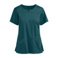 thumbnail image 1 of RKSTN Women's Short Sleeve V-Neck Pocket Care Workers Tops, 1 of 4