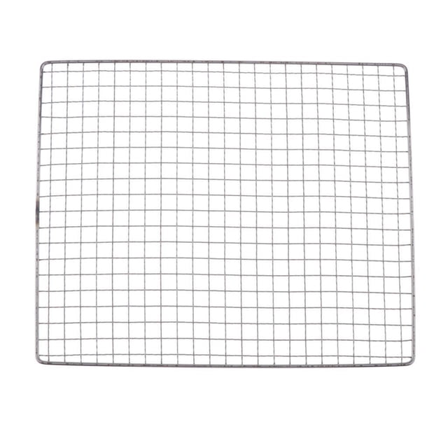 S SERENABLE Barbecue Wire Mesh Stainless Steel BBQ Grill Mat Multifunction 26 x 32cm