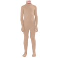 thumbnail image 1 of GDREDA Kids Dancewear Solid Color Spandex Zentai Child Unitard (Beige,M), 1 of 3