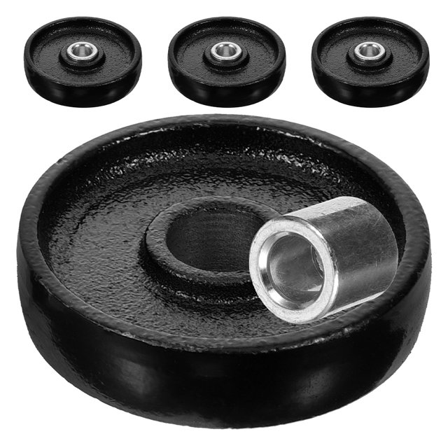 KAKOWELY 4pcs Hydraulic Jack Front Wheel Utility Trailer Accessories Jack Wheel Part Jack Bearing Wheel Hydraulic Jack Wheel Trailer Jack Wheel Replacement Floor Jack Replacement Part