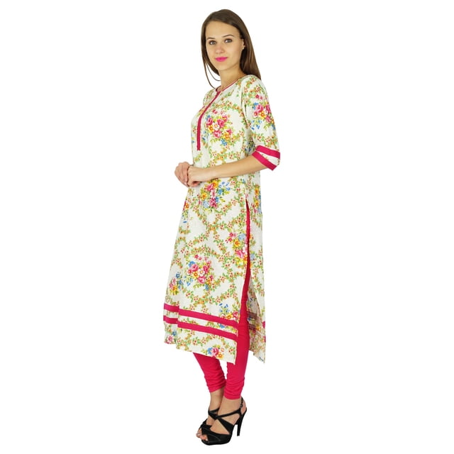 Phagun Kurta Bollywood Indienne de Designer pour Femmes Kurti Ethnique Tunique en Coton Robe