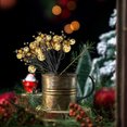thumbnail image 4 of SDNall Décorations de Sapin de Noël, Lumières de Sapin de Noël, Sapin de Noël Extérieur, Brindilles et Feuilles de Noël Dorées et Rouges Fruit Rouge Fruit Couronne de Sapin de Noël Rotin Bricolage Accessoires Décoratifs, 4 of 9