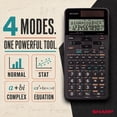 thumbnail image 4 of SHARP EL520XTBK Scientific Calculator, 420 Functions, Direct Algebraic Logic, 4 Modes, 12 Memory Keys, Linear Equation Solver, 2 Variable Statistics, 4 of 9