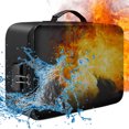 thumbnail image 1 of Fireproof Document Bag with Lock Zipper Closure Fire & Resistant Money Bag Storage Pouch Organizer Case Home Office Travel Bag for Documents Files Money Cards Passport Valuables, 1 of 1