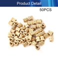 thumbnail image 4 of Wekity Knurled Insert Nuts, Female Thread Brass Embedment Nut M5x8mm H x 7mm OD Heat Set Insert Nut for Printing 3D Printer and More Projects 50Pcs-0621, 4 of 5