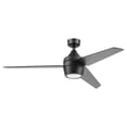 thumbnail image 1 of Honeywell 52" Indoor Ceiling Fan Light, Remote, 3 Blade, Dual Mount, Matte Black, 1 of 12