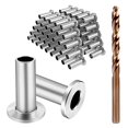 thumbnail image 1 of BLIKA 65 Pack Stainless Steel Protector Sleeves for 1/8" 5/32" or 3/16" Deck Cable Railing, for Wood/Composite Posts, T316 Marine Grade, Cable Railing Protector Sleeves, 1 of 2