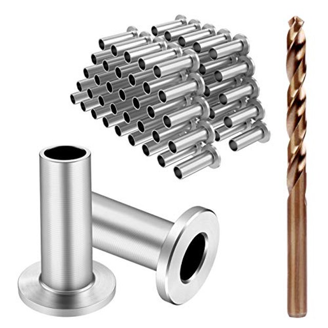 BLIKA 65 Pack Stainless Steel Protector Sleeves for 1/8" 5/32" or 3/16" Deck Cable Railing, for Wood/Composite Posts, T316 Marine Grade, Cable Railing Protector Sleeves