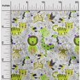 thumbnail image 2 of oneOone Rayon Light Green Fabric Cute Animal Craft Projects Decor Fabric Printed By The Yard 56 Inch Wide, 2 of 4