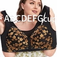 thumbnail image 4 of Plus Size Bra No Underwire Vest Style Lace Front Button Bra Women Bras plus Size Pack Sports Bras Underwire Strong Support Sports Bras for Women Staples Bra Bra's for Women, 4 of 9