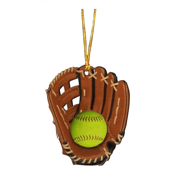 Gant de Softball Personnalisé Ornement Softball Nom Personnalisé Ornement Gant de Softball Plat Ornement Amateur de Softball Cadeau d'Équipe de Softball Personnalisé pour Joueur de Softball Ornement Softbal