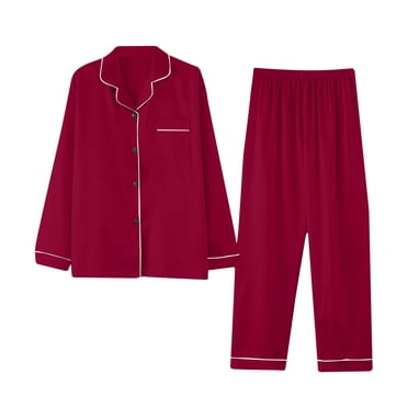 Weiqiqre Womens Satin Pajamas Set, 2 Pieces Silky Pjs Long Sleeve + Pants Sleepwear for Mom